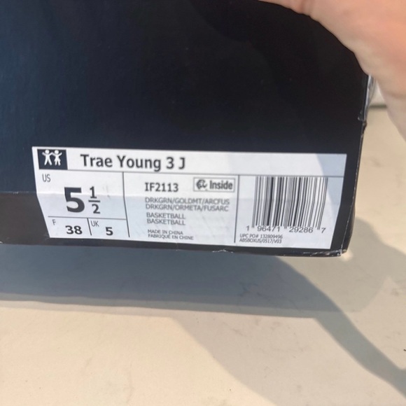 Adidas Trae Young Green Sneakers with Pink Highlights - Picture 3 of 5